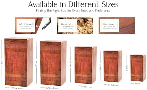 5 Inch Wooden Giraffe Urn for Human Ashes Keepsake