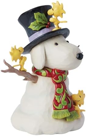 Enesco Peanuts Snoopy Snowman Figurine - 571 Inch Collectible Decor