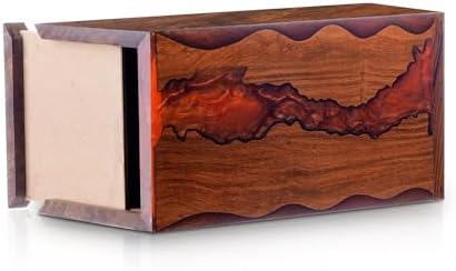 Rosewood Resin Urn Box for Human Ashes