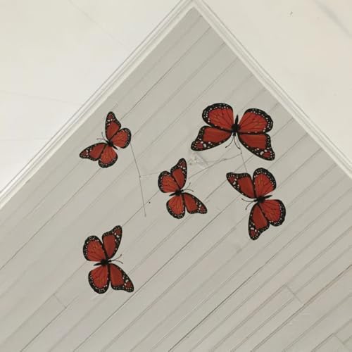 Five Red Butterfly Wall Decor Mobile 17W x 27H