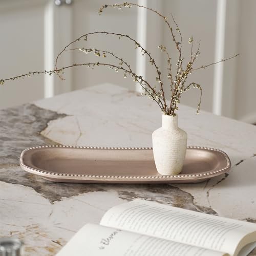 Wooden Decorative Tray Oval Boho Coffee Table Decor