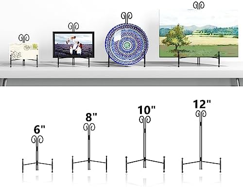 Black Iron Plate Stand for Display 8 Inch 1 Pack