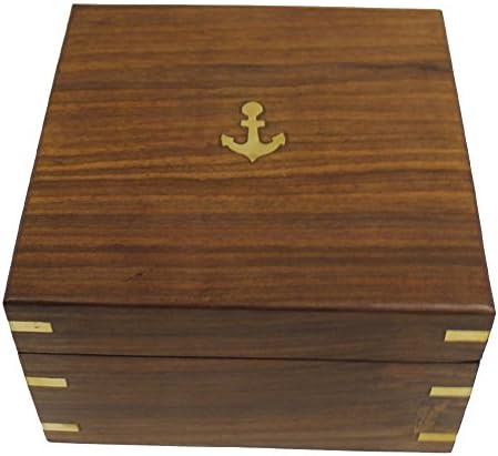 8 Nautical Brass Sextant with Wooden Box