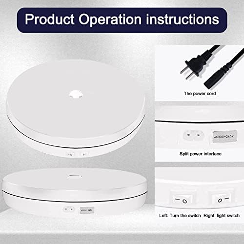 Foleto Motorized Rotating Display Stand with LED Light