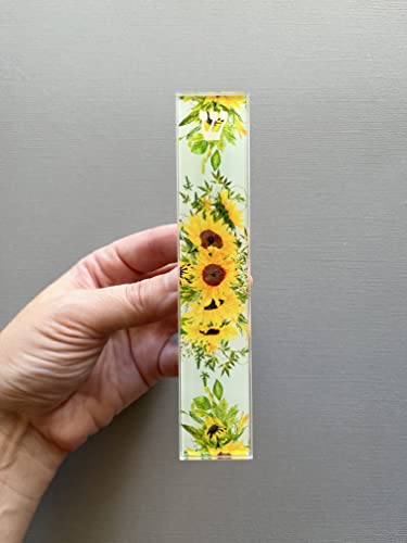 Lea Joelle Mezuzah Scroll Case with Sunflowers