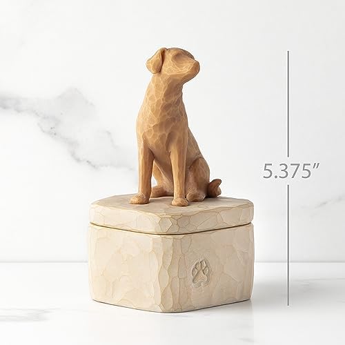 Willow Tree Love My Dog Golden Sculpted Hand Painted Keepsake Box