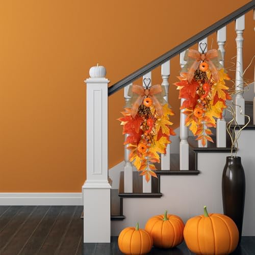 Shihanee 2 Pack Teardrop Fall Swags 20 Inch Artificial Decor