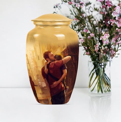 YATHABHISA Dad Urn - Large Velvet Bag Cremation Urn for Human Ashes