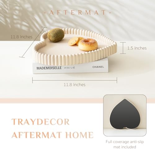 Aftermat Heart Shaped Concrete Coffee Table Tray
