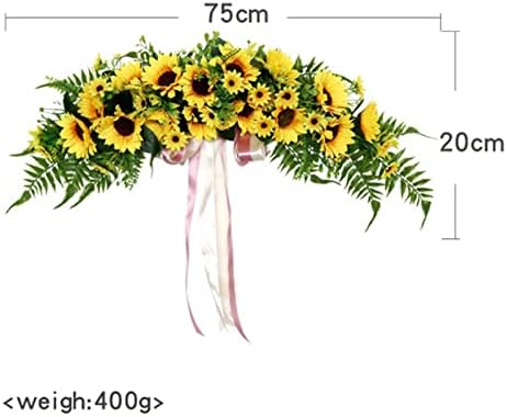 29 Inch Artificial Sunflower Swag for Wall Fireplace Decor