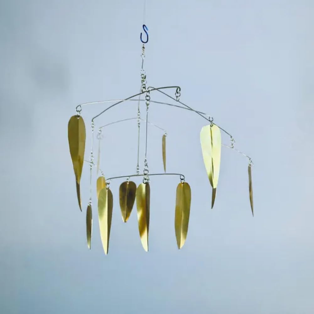 Pure Brass Weeping Willow Hanging Mobile 34W x 17H
