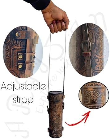 Antique Decor Spyglass with Leather Case