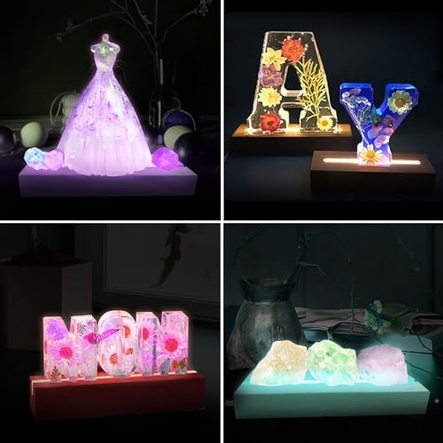 2 Pcs 1181 Inch Wooden LED Light Display Pedestal
