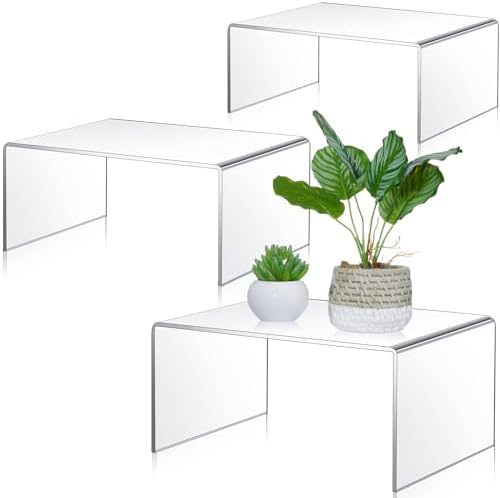 3 Pcs Extra Large Acrylic Display Risers for Collectibles