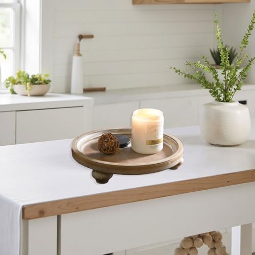 SOFE 10 Inch Round Wooden Serving Tray