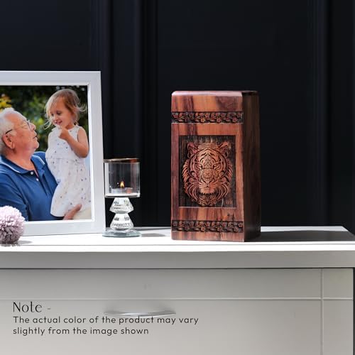 KARYLIZ Tiger Wood Cremation Urn 10 Inch