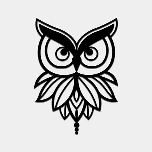 BONPERLA Abstract Owl Wall Sculpture - Modern Metal Art