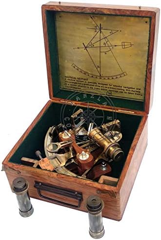 Maritime Brass Henry Barrow Sextant With 2 Telescopes