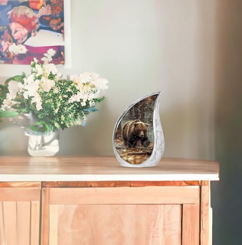 Bear Urns for Human Ashes - 3 Inch Cremation Urn with Velvet Bag