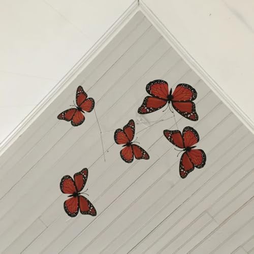 Five Red Butterfly Wall Decor Mobile 17W x 27H