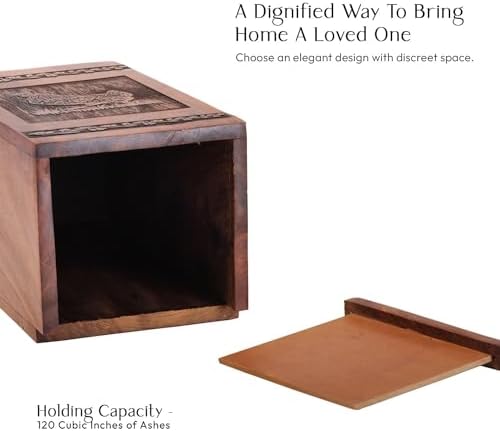 Chicken Themed Wooden Urn for Human Ashes 1125 Inch