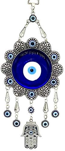 Blue Evil Eye with Hamsa Hand Wall Hanging Decor