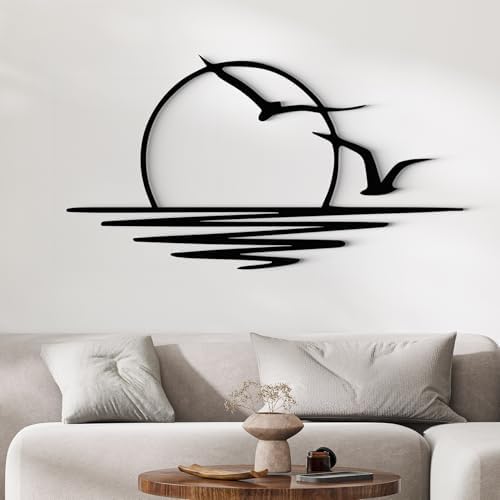 Wita Home Sunset with Seagulls Wall Art