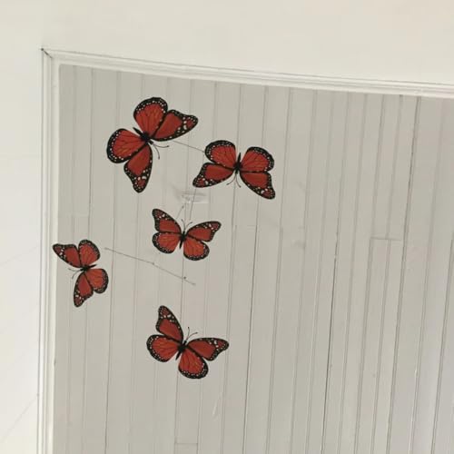Five Red Butterfly Wall Decor Mobile 17W x 27H
