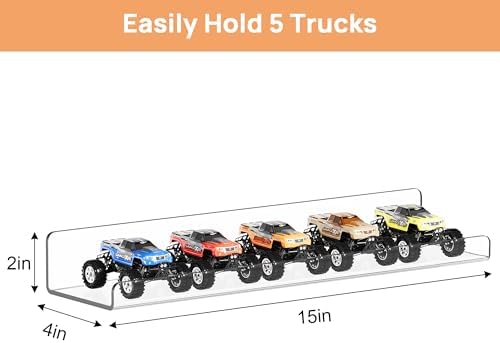 Upsimples 16 Pack Clear Acrylic Floating Shelves for Wall Storage