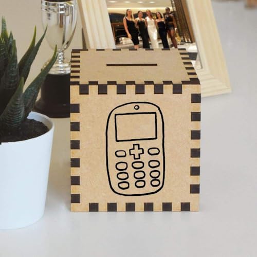 Wooden Money Box with Cube Design MB00044379