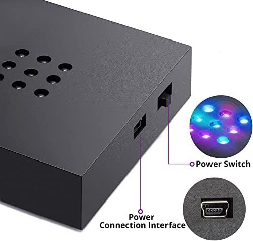 Facmogu 9 LED Light Base for Crystal 3D Glass Art