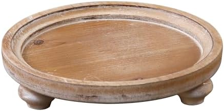 SOFE 10 Inch Round Wooden Serving Tray