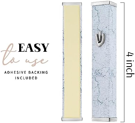 Suri Modern Mezuzah with Non Kosher Scroll and Adhesive Case