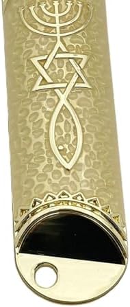 Jewish Mezuzah Case 16cm Beige Alloy Design