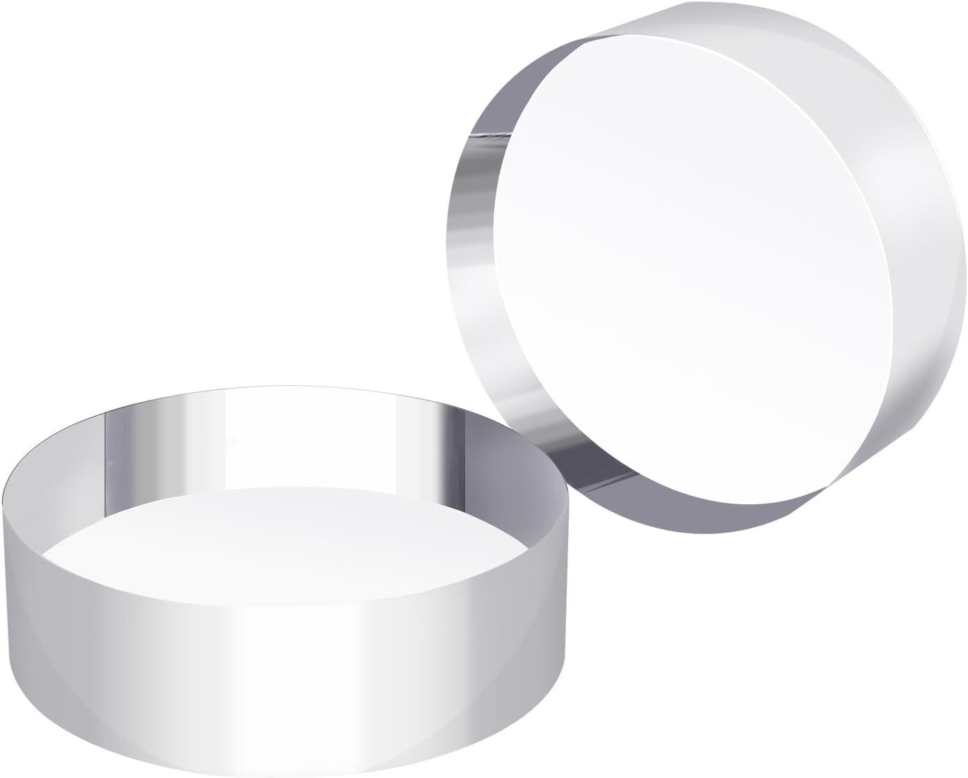 Hewomate Acrylic Display Block 2 Piece 3x3x1 Inch