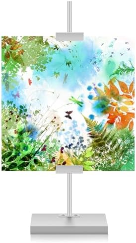 Yaocom Tabletop Picture Frame Easel Stand with Adjustable Metal Frame Silver