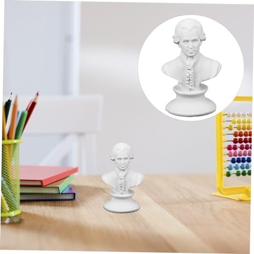 4pcs Mini Musician Bust Sculptures Resin Decor Desktop Statue