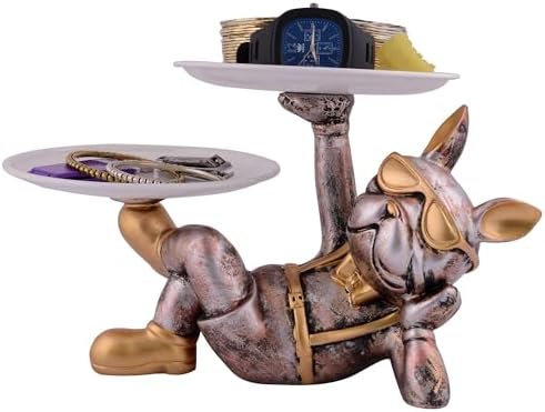 Cool Dog Showpiece with Plate for Home Decor 1