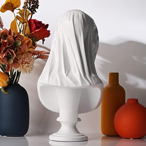 13 Inch Veiled Lady Greek Goddess Bust Statue