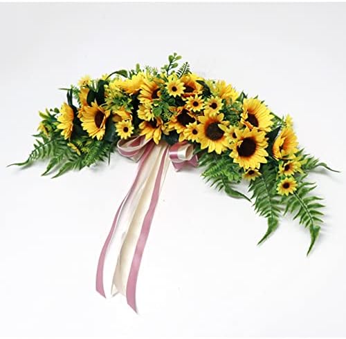 29 Inch Artificial Sunflower Swag for Wall Fireplace Decor