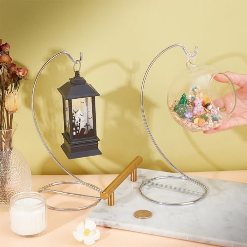 2pcs Glass Globe Display Stand Holder for Decorations