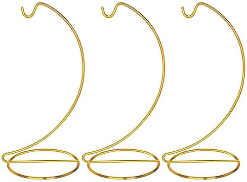 ZEERSHEE 3 Pcs Gold Hanging Display Stand for Decorations