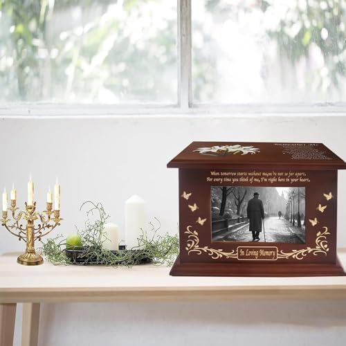 Wooden Cremation Urn for Adult Male Ashes