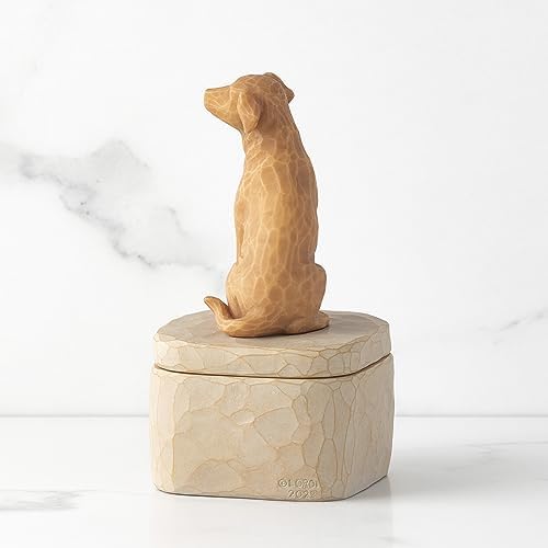 Willow Tree Love My Dog Golden Sculpted Hand Painted Keepsake Box