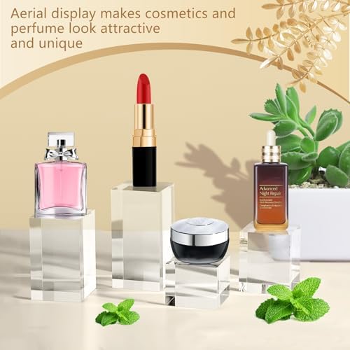 4Pcs Clear Acrylic Blocks for Display Riser Stands