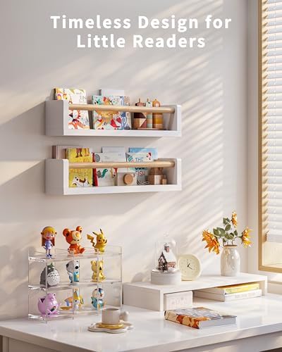 4 Pack Wall Book Shelves for Kids Room