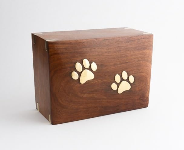 Personalized Rosewood Pet Urn for Dog Ashes
