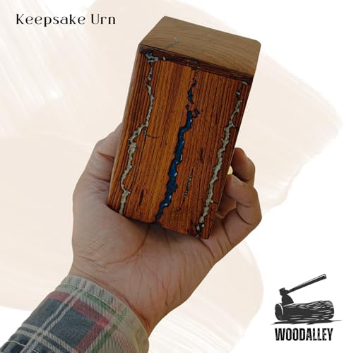 WoodAlley Rosewood Cremation Urn - Decorative Urn for Human Ashes