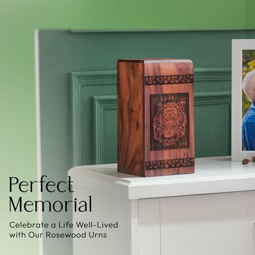 KARYLIZ Tiger Wood Cremation Urn 10 Inch