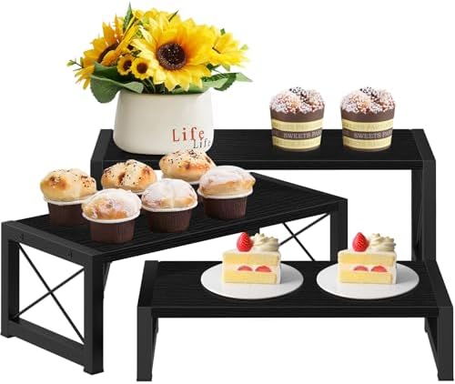 ELITEROO 3-Tier Wooden Display Stand for Cupcakes and Desserts